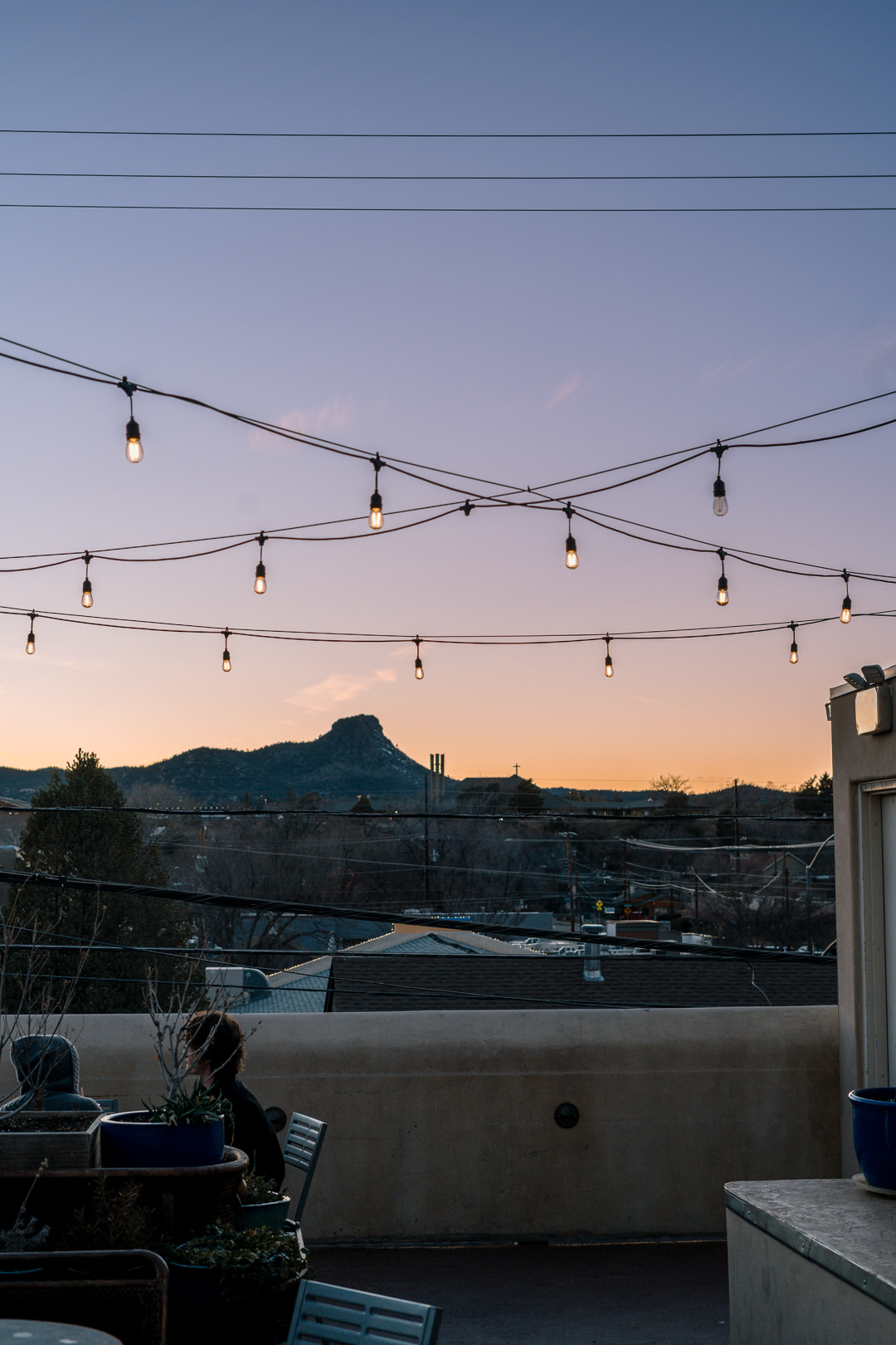 Rooftop Views at The Raven Cafe in Prescott, AZ